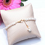 White pearl bracelet with pearl chain