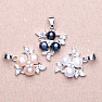 Silver pendant with white pearls and zircons Ag 925 014563 WP