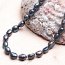 Women's pearl necklace black pearls 10 mm