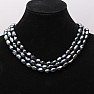 Women's pearl necklace black pearls 10 mm