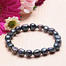 Women&#39;s pearl bracelet black pearl 10 mm