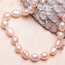 Women&#39;s pearl necklace peach pearl 10 mm