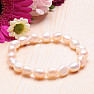 Women&#39;s pearl bracelet peach pearl 10 mm