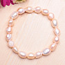 Women&#39;s pearl bracelet peach pearl 10 mm