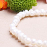 Bracelet made of white pearls in first-class A grade quality with a metal bead