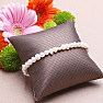 Bracelet made of white pearls in first-class A grade quality with a metal bead