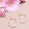 Fashionable hoop earrings with pearls