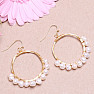 Fashionable hoop earrings with pearls