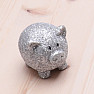 Piggy bank for lucky silver matte