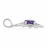 Silver pendant with cut African amethyst and zircons Ag 925 023185 AFAM