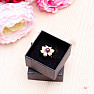 Amethyst with pearls elegant ring adjustable size