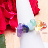 Chakra ring elastic with semi-precious stones