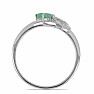 Silver ring with cut emeralds and zircons Ag 925 026097 EM