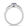 Silver ring with Brazilian amethyst and zircons Ag 925 010436 BRAME