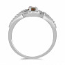 Silver ring with London topaz and zircon Ag 925 010436 LT