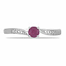 Silver ring with a cut ruby Ag 925 015992 RB