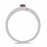 Silver ring with a cut ruby Ag 925 015992 RB