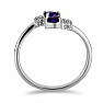 Silver ring with African amethyst and zircons Ag 925 016430 AFAM