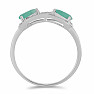 Silver ring with a cut emerald Ag 925 016796 EM