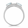 Silver ring with Blue Sky topaz and zircons Ag 925 016796 BT