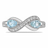 Silver ring with Blue Sky topaz and zircons Ag 925 016796 BT