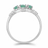 Silver ring with cut emeralds Ag 925 023319 EM