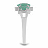 Silver ring with cut emeralds Ag 925 023319 EM