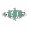 Silver ring with cut emeralds Ag 925 023319 EM