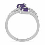 Silver ring with African amethyst and zircons Ag 925 026069 AFAM