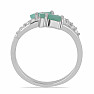 Silver ring with a cut emerald Ag 925 026069 EM