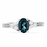 Silver ring with London topaz and zircons Ag 925 026295 LT