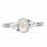 Silver ring with Ethiopian opal and zircons Ag 925 026295 ETOP