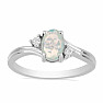 Silver ring with Ethiopian opal and zircons Ag 925 026295 ETOP