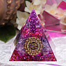 Orgonite pyramid with amethyst Symbol Om