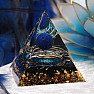 Orgonite pyramid with obsidian and lapis lazuli Pentagram