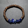 Lapis lazuli and coconut bracelet