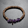 Amethyst and coconut bracelet