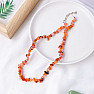 Carnelian necklace made of polished pieces