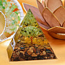 Tiger's Eye Orgonite Pyramid Olivine Tree of Life