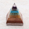 Chakra pyramid extra from seven semi-precious stones