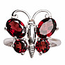 Garnet ring silver Ag 925 R5287G