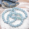 Aquamarine extra bracelet made of large beads 10 mm