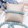 Aquamarine extra bracelet made of large beads 10 mm