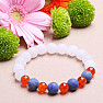 Lapis lazuli, carnelian and white jadeite bracelet RB Design 92