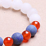 Lapis lazuli, carnelian and white jadeite bracelet RB Design 92