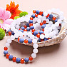 Lapis lazuli, carnelian and white jadeite bracelet RB Design 92