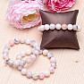 Opal pink bracelet made of beads 12 mm