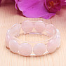 Rose quartz cut bracelet made of disks