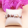 Siena and white keshi pearls bracelet RB Design 176