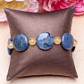 Dumortierite and calcite bracelet RB Design 181